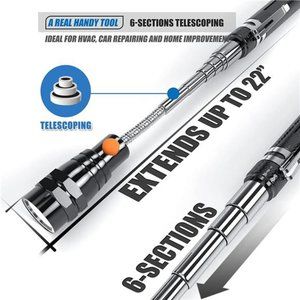 Extendable Magnetic Flashlight with Telescoping Magnet Pickup Tool-Cool Gadgets
